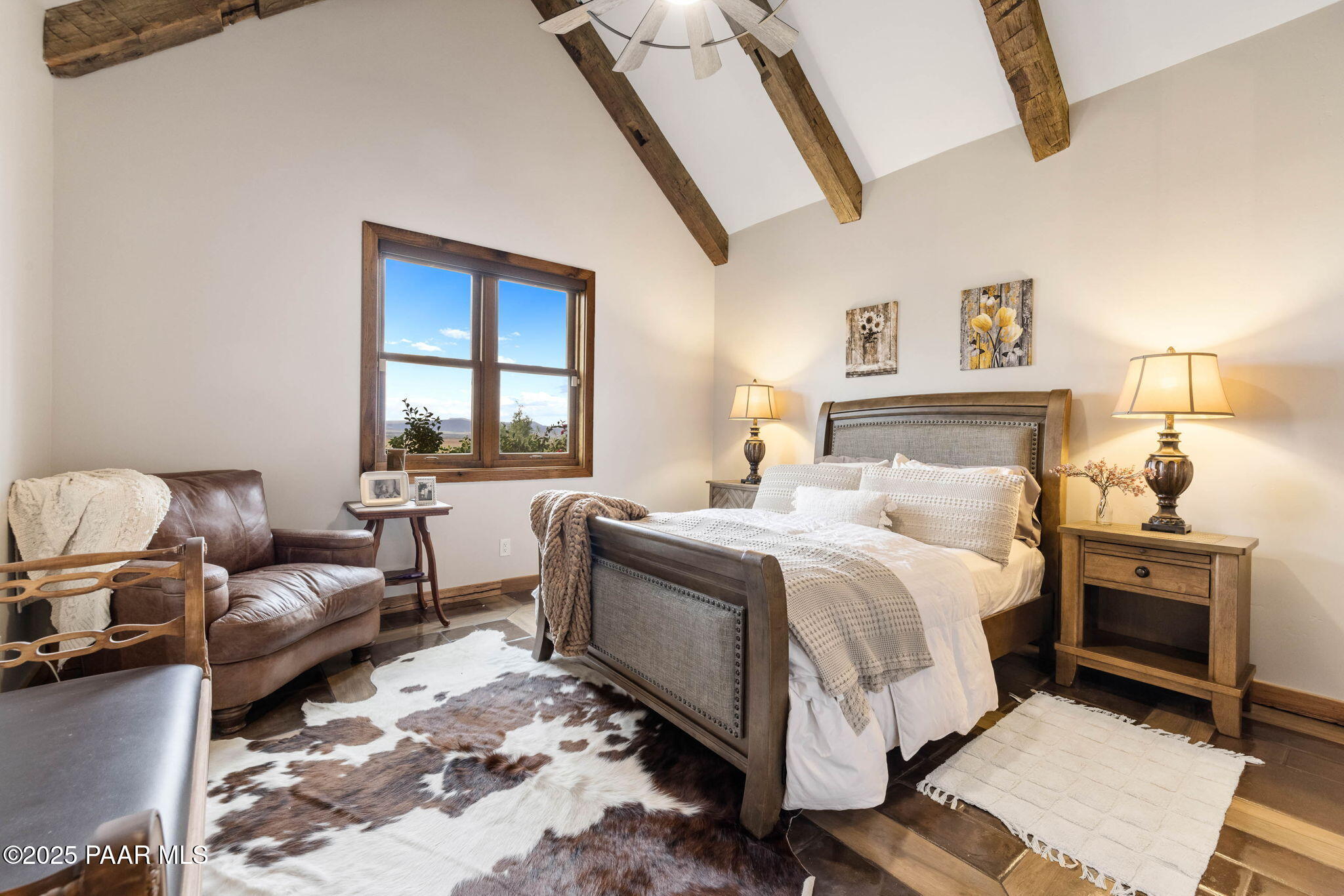 14800 North Puntenney Road Prescott, AZ 86305 - Photo 40 of 100 a bedroom with a bed couch and a window