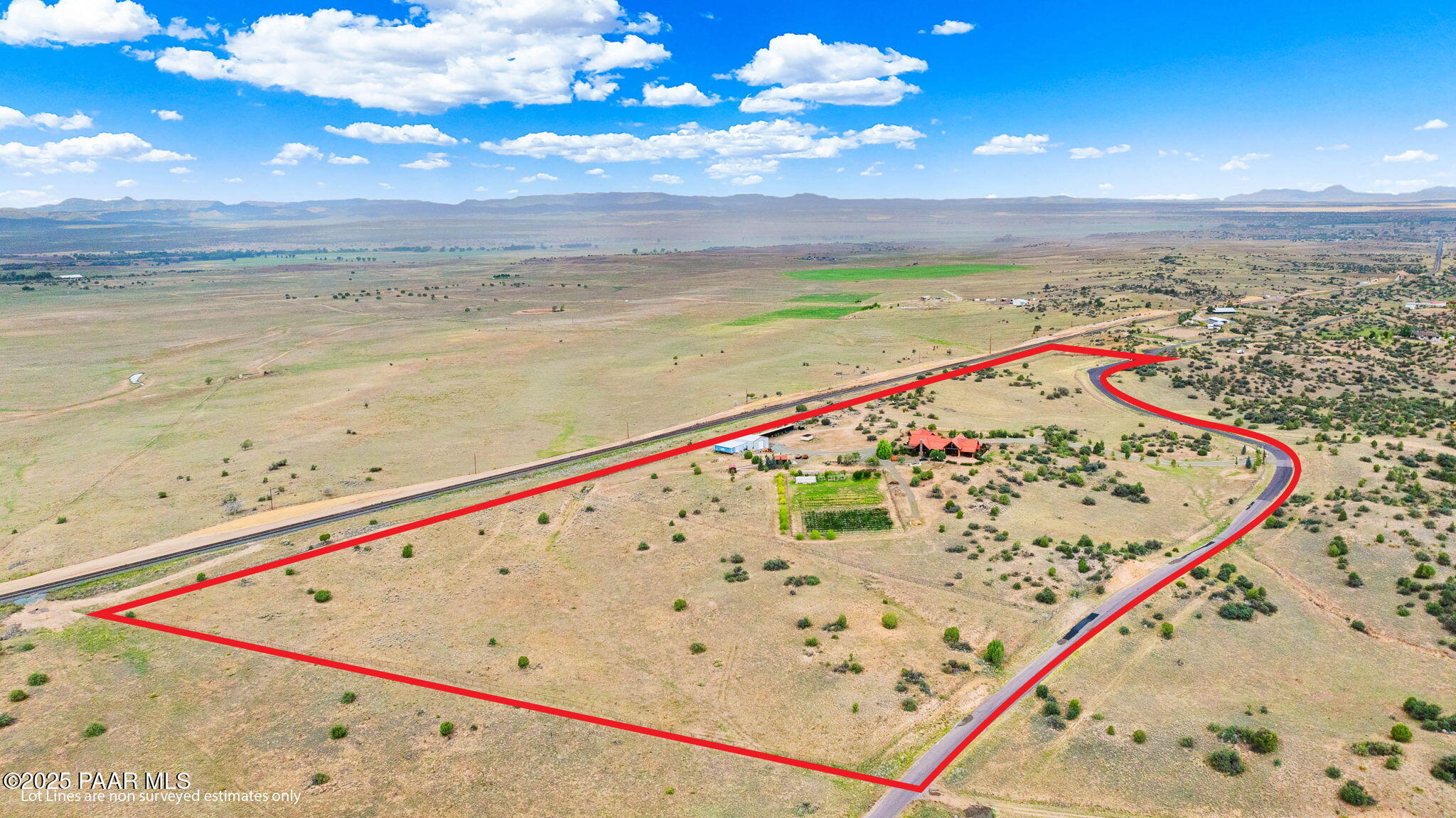 14800 North Puntenney Road Prescott, AZ 86305 - Photo 100 of 100 109-Aerial (2) Lot Lines