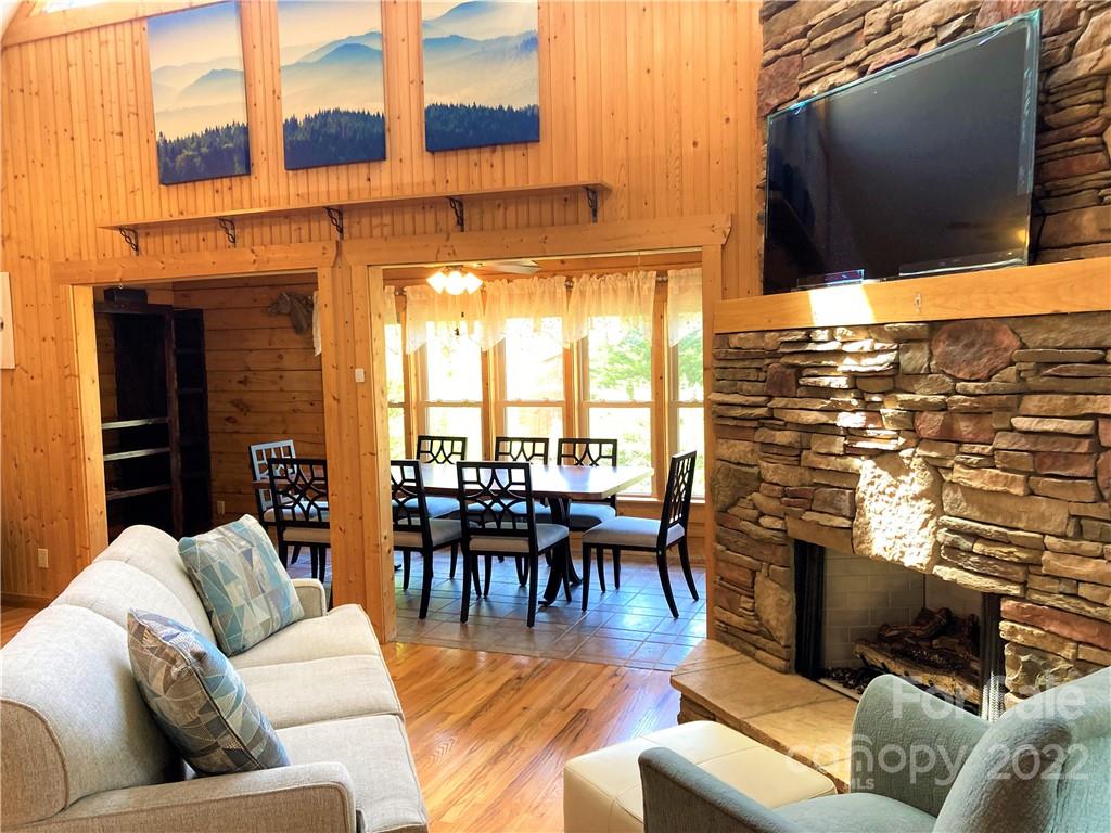 268 Sasafras Ridge Rutherfordton, NC 28139 - Photo 2 of 48 a living room with fireplace furniture and a flat screen tv