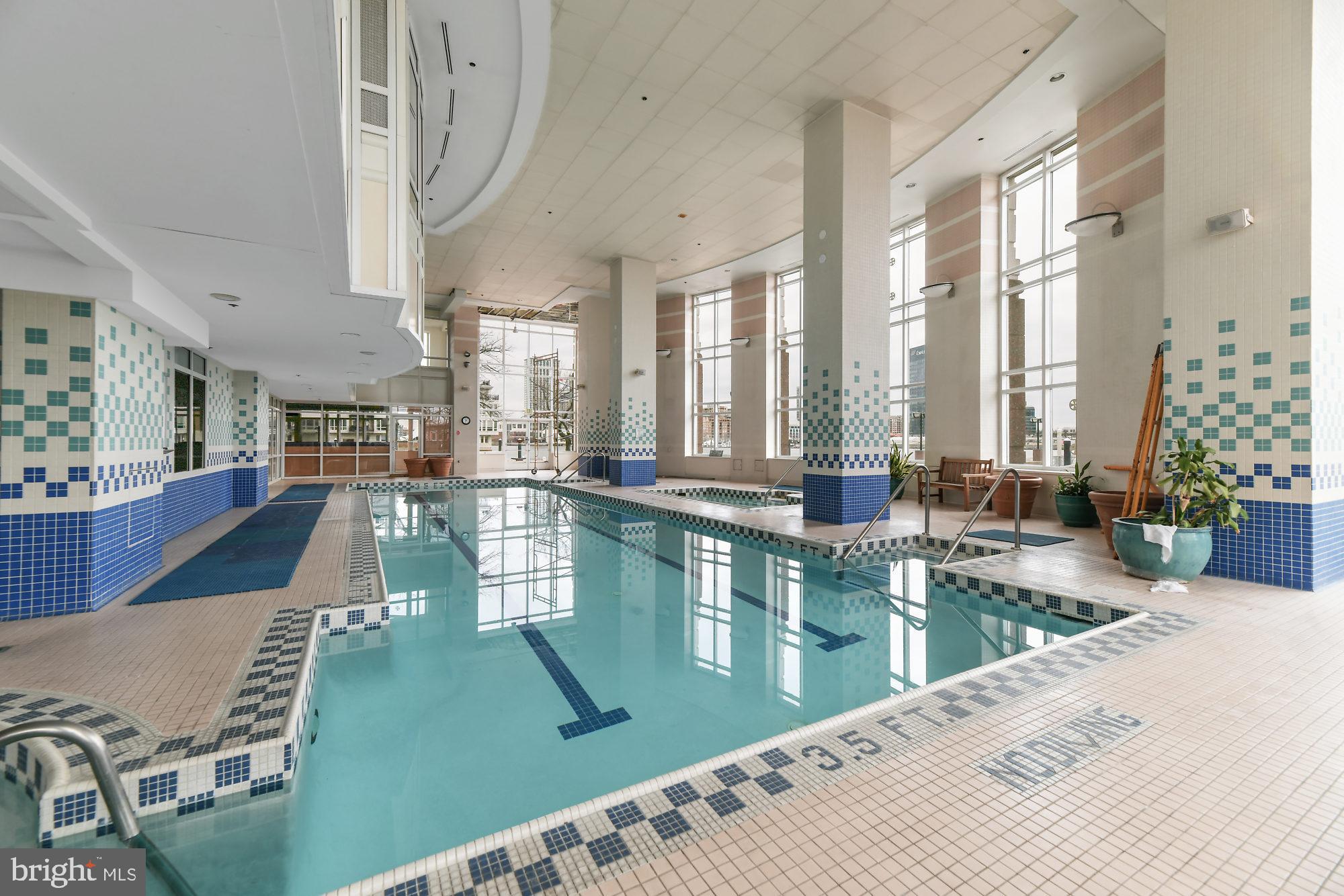 100 Harborview Drive, Unit PH1D Baltimore, MD 21230 - Photo 27 of 39 Indoor Pool With Hot Tub