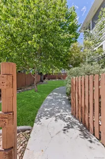 a view of a backyard with garden