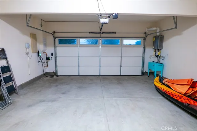 a view of a garage
