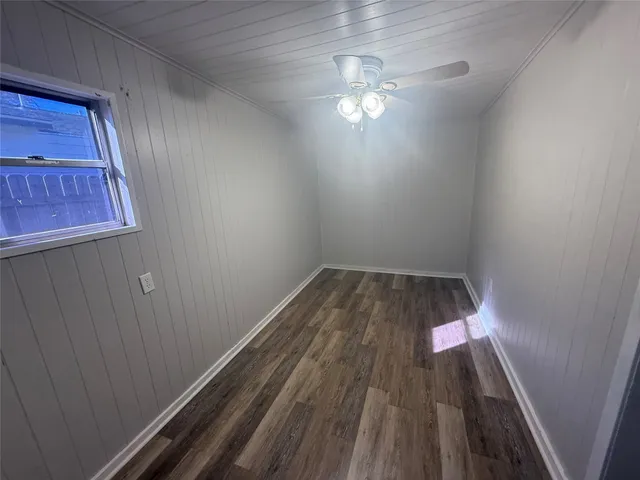 a view of small space with racks on the wall