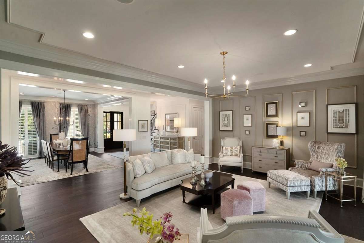 711 Bluff Road Statham, GA 30666 - Photo 13 of 70 a living room with furniture and wooden floor