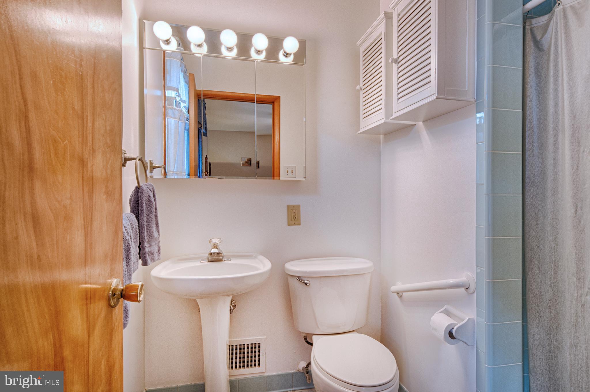 9501 Dawnvale Road Baltimore, MD 21236 - Photo 21 of 30 a bathroom with a sink a toilet and mirror