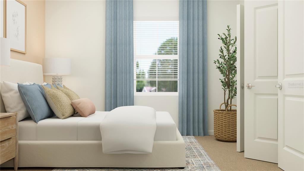 4244 St Thomas Way Kissimmee, FL 34758 - Photo 11 of 30 a bedroom with a balcony a bed and a window