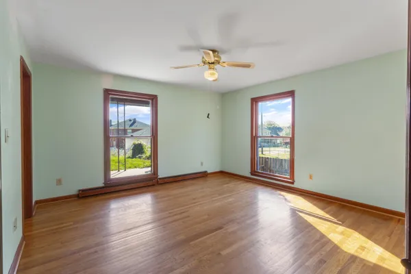 an empty room with window