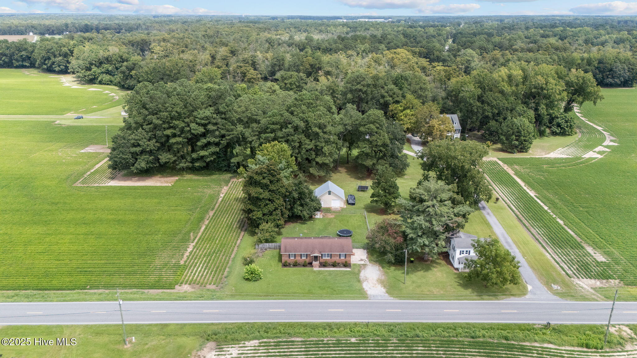 6407 Clarks Neck Road Washington, NC 27889 - Photo 4 of 53 AERIAL VIEW FROM ACROSS CLARKS NECK RD