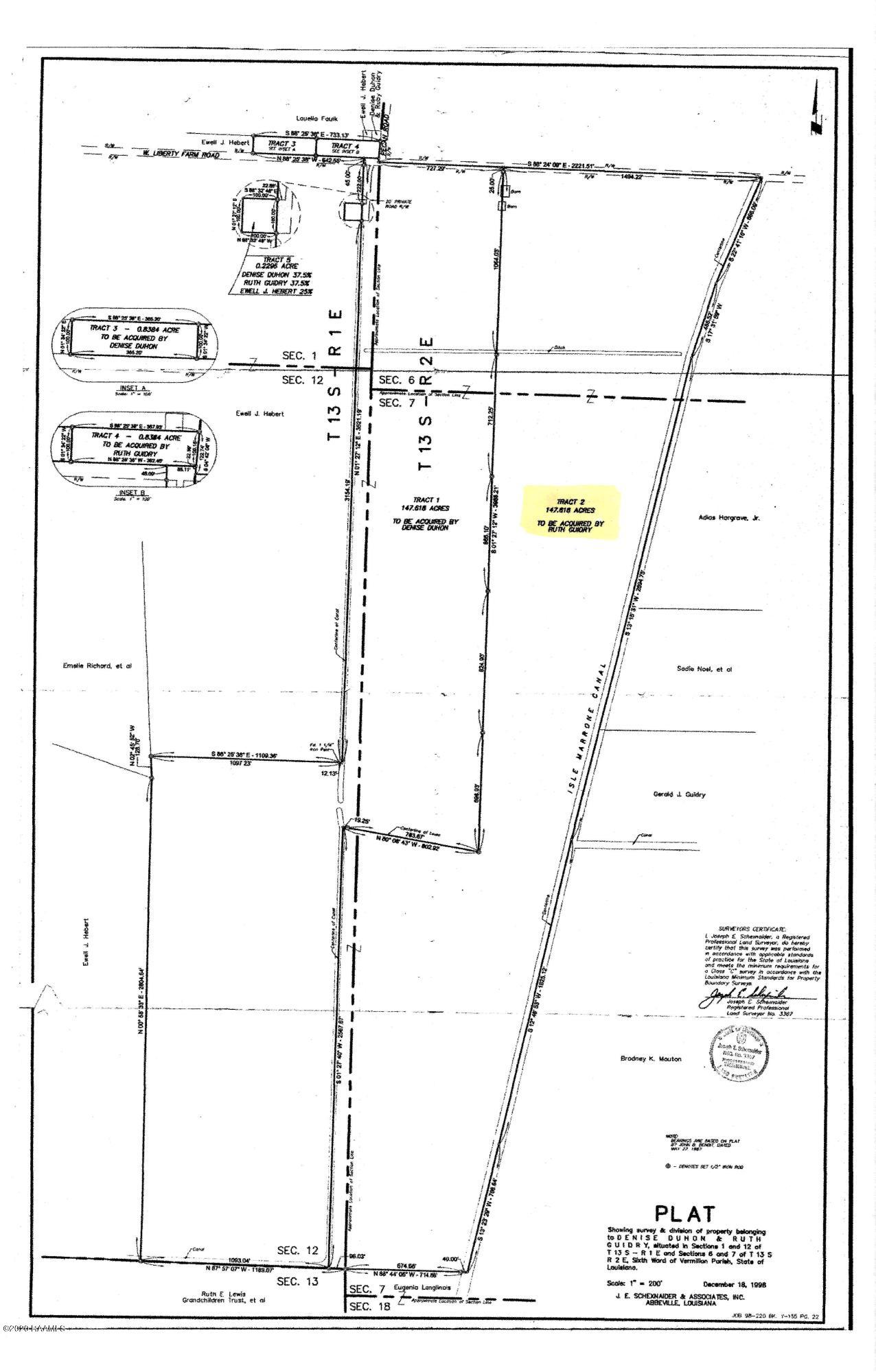 Liberty Farm Road Kaplan, LA 70548 - Photo 2 of 2 Plat of survey