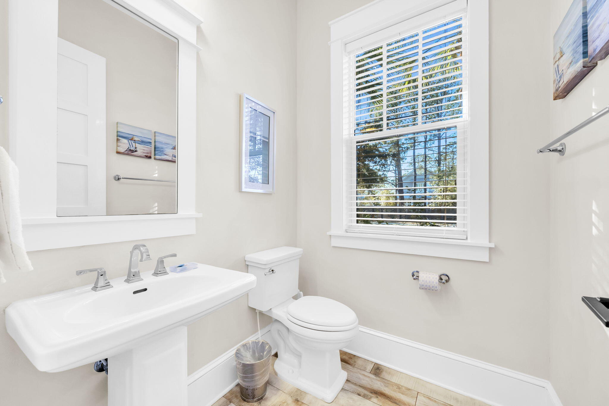 13 Eastern Lake Court Santa Rosa Beach, FL 32459 - Photo 21 of 58 a bathroom with a sink a toilet and a mirror