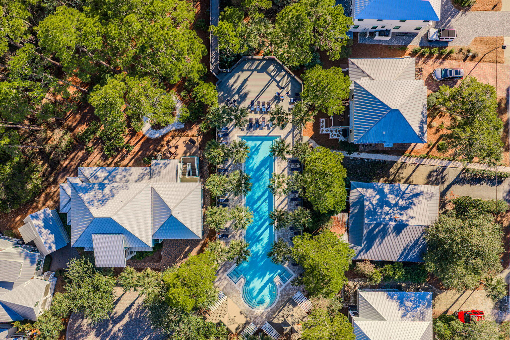 13 Eastern Lake Court Santa Rosa Beach, FL 32459 - Photo 54 of 58 an aerial view of multiple houses with yard