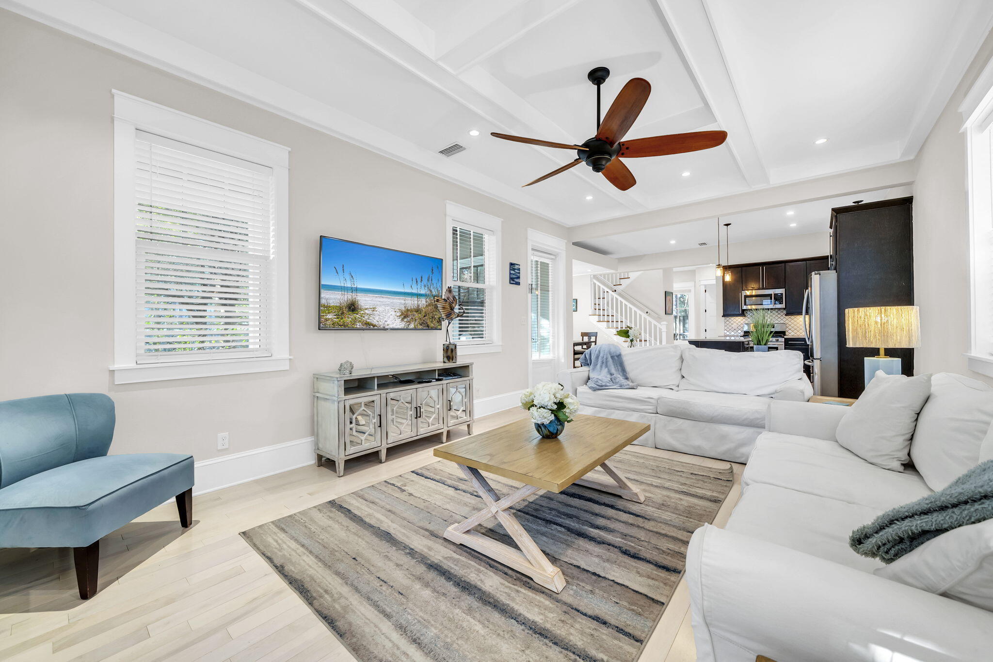 13 Eastern Lake Court Santa Rosa Beach, FL 32459 - Photo 9 of 58 a living room with furniture and a flat screen tv