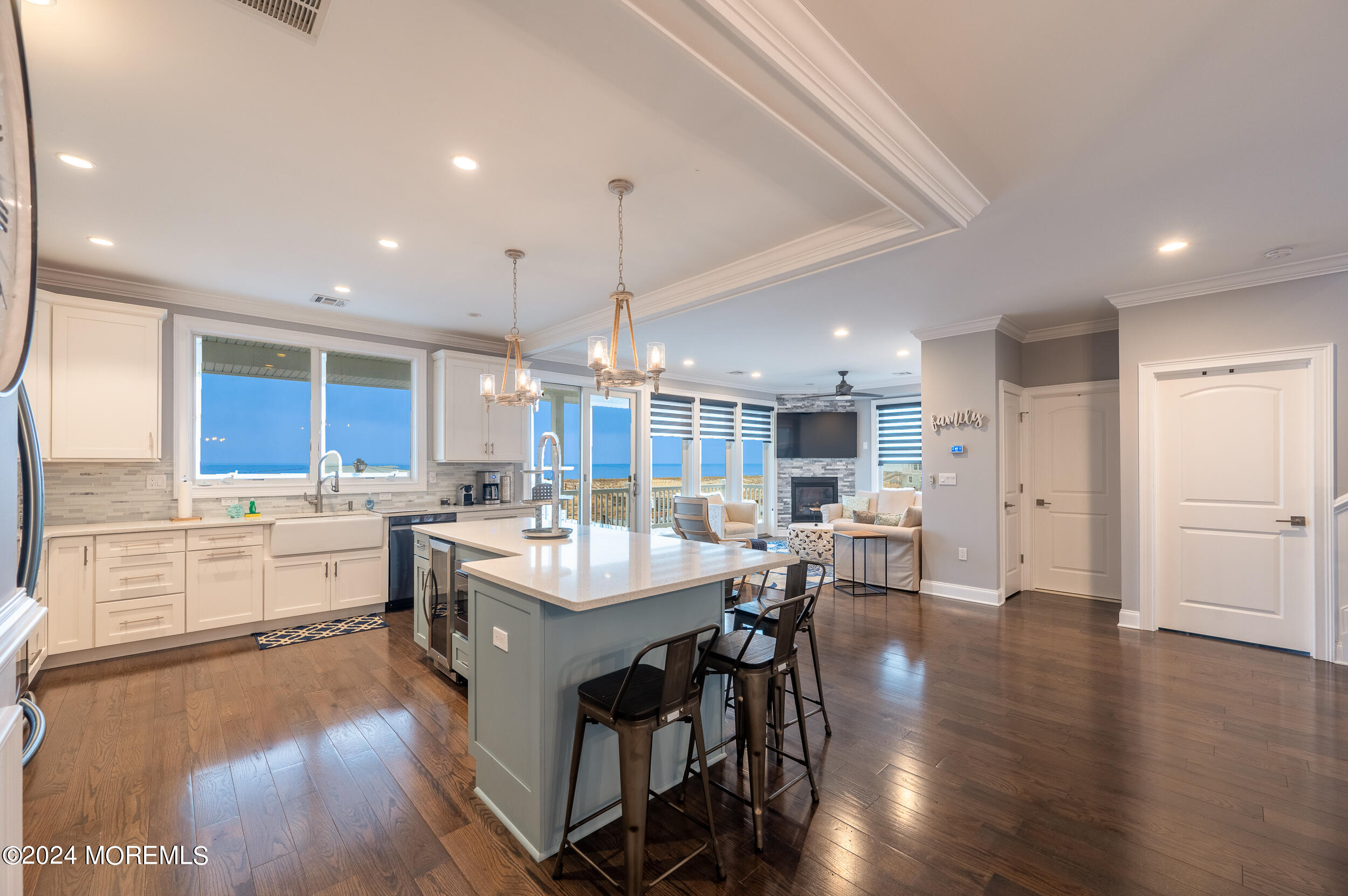 1851 Oceanfront Seaside Heights, NJ 08751 - Photo 19 of 66 a large kitchen with a table and chairs