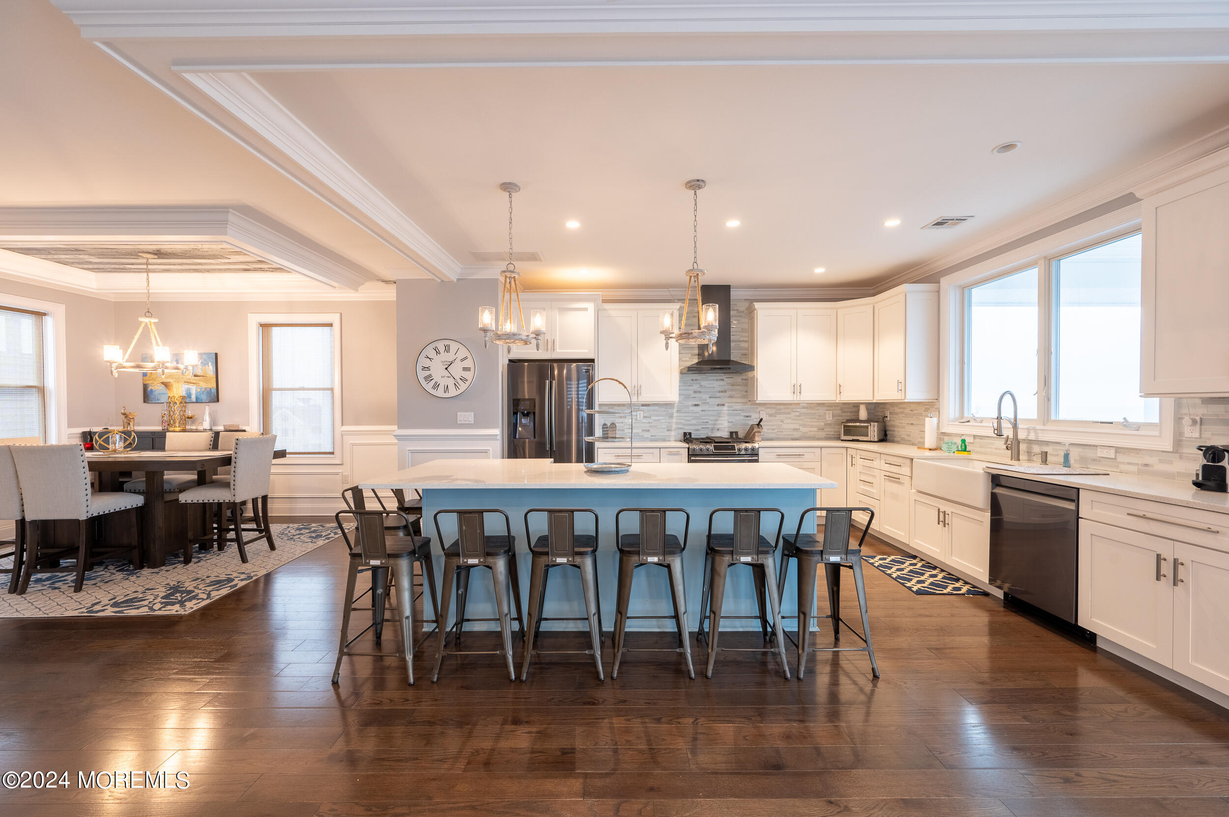 1851 Oceanfront Seaside Heights, NJ 08751 - Photo 21 of 66 a large kitchen with a table and chairs