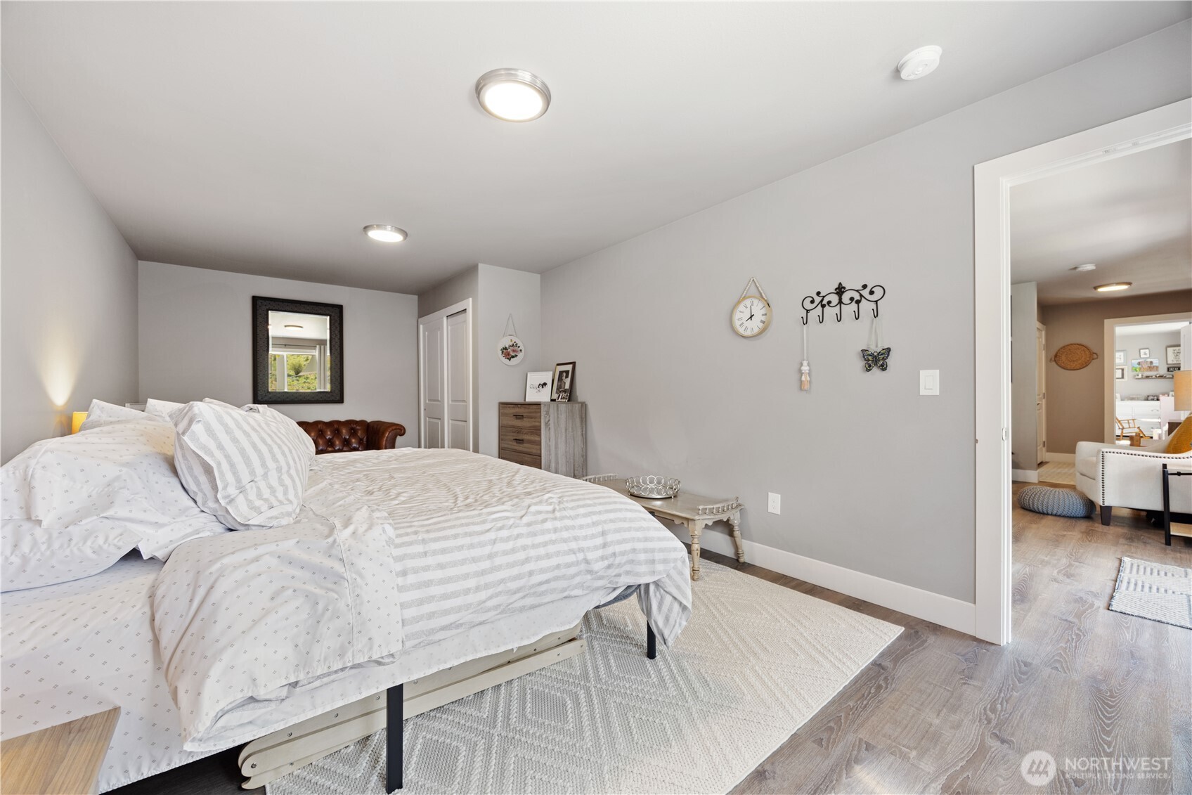 9968 Griffith Place Entiat, WA 98822 - Photo 26 of 38 a bedroom with a bed and a view of kitchen