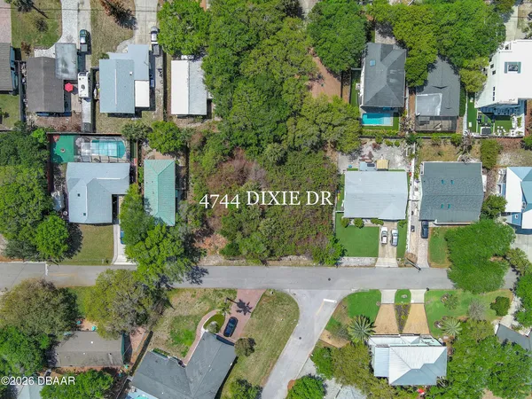 an aerial view of multiple house