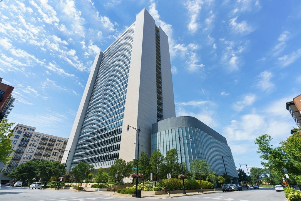 a front view of a building