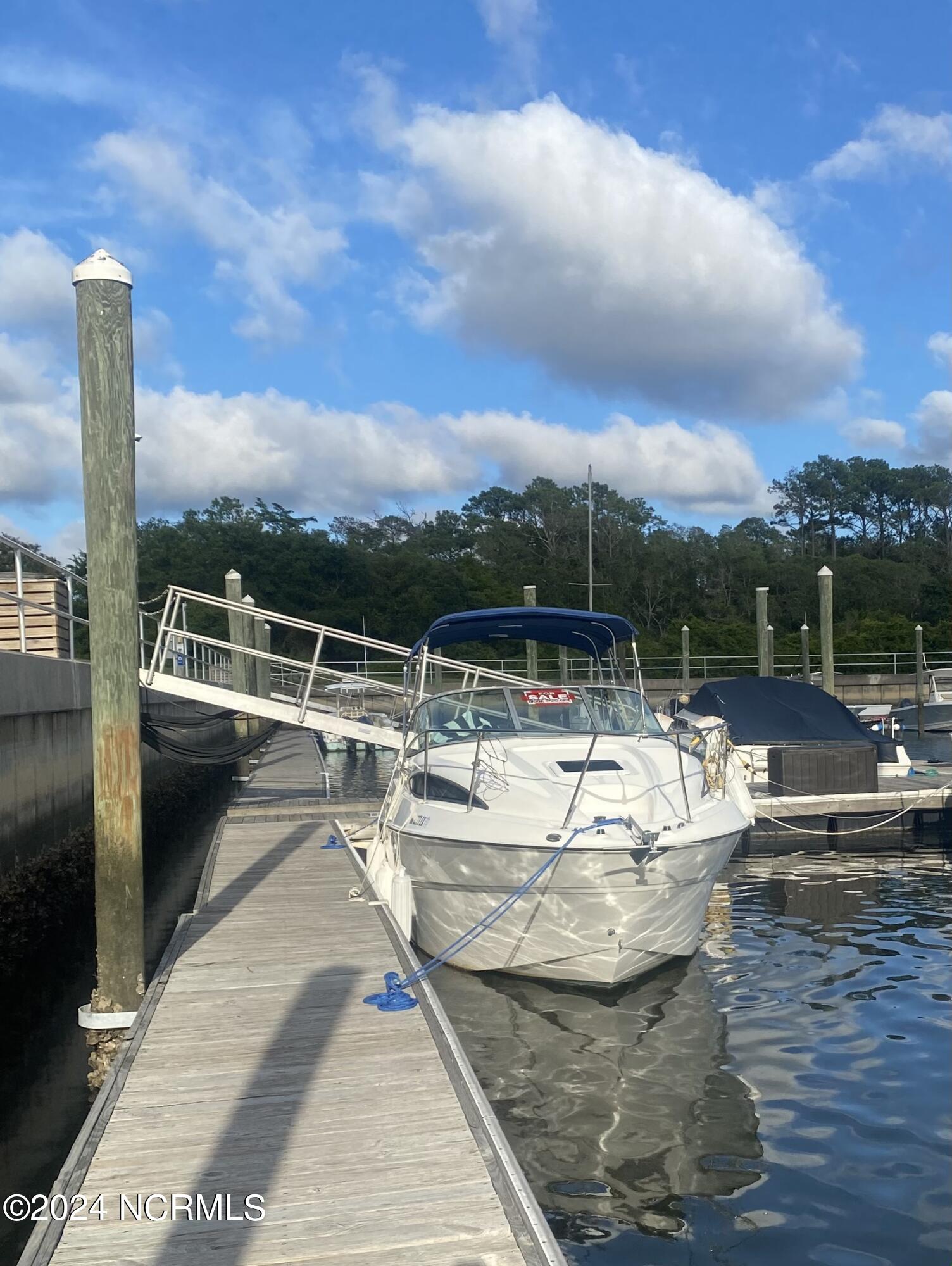 Easy in/out of marina in this spot next to bulkhead. Boat not part of sale
