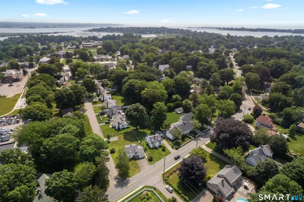 an aerial view of multiple house