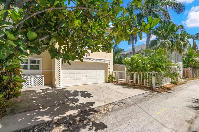 a potted plant sitting in front of a house