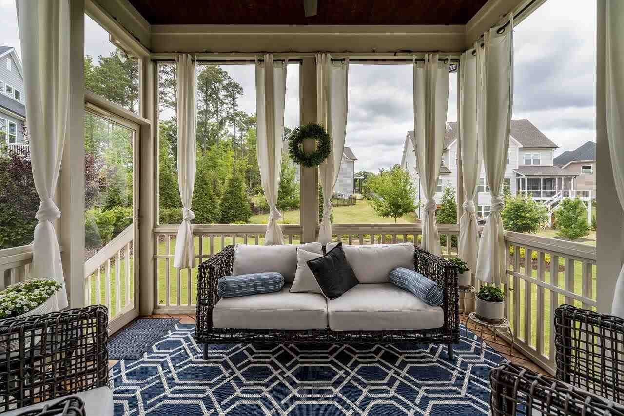 5268 Aleppo Lane Raleigh, NC 27613 - Photo 28 of 30 Elegant screened porch for morning coffee, outdoor office and cookouts with friends! Screened Porch