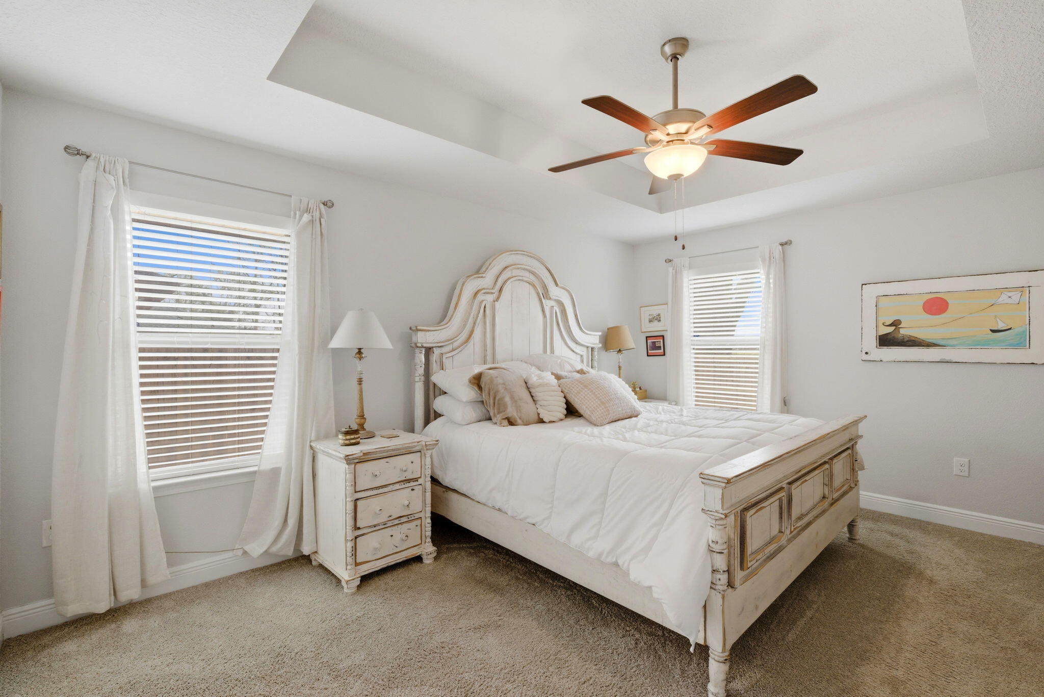 142 Ridgeway Circle Crestview, FL 32536 - Photo 23 of 41 a bedroom with a bed chandelier and a window