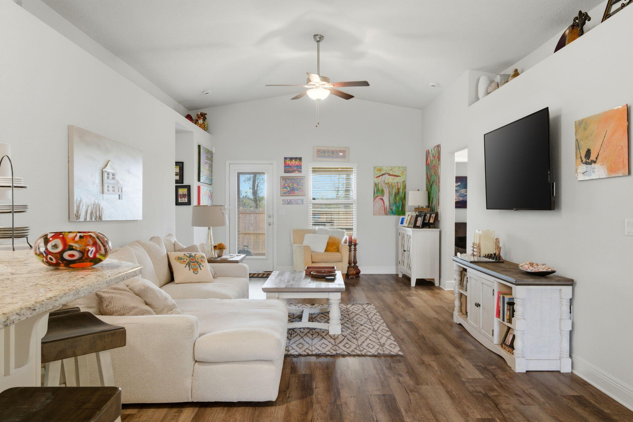 142 Ridgeway Circle Crestview, FL 32536 - Photo 7 of 41 a living room with furniture and a flat screen tv