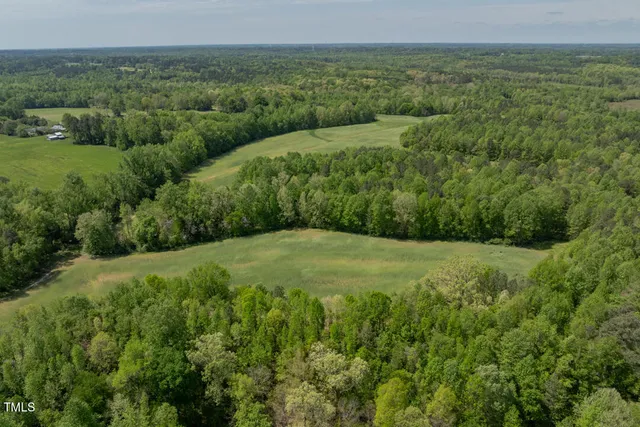 a view of a garden with a building in the background