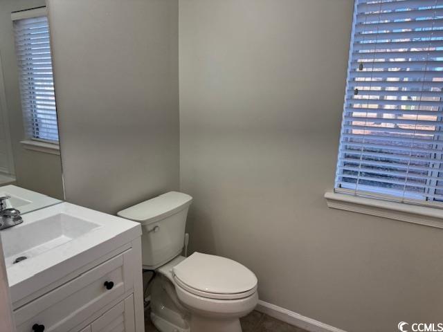 425 Myrtle Greens Drive, Unit B Conway, SC 29526 - Photo 8 of 18 Half bath featuring vanity and toilet