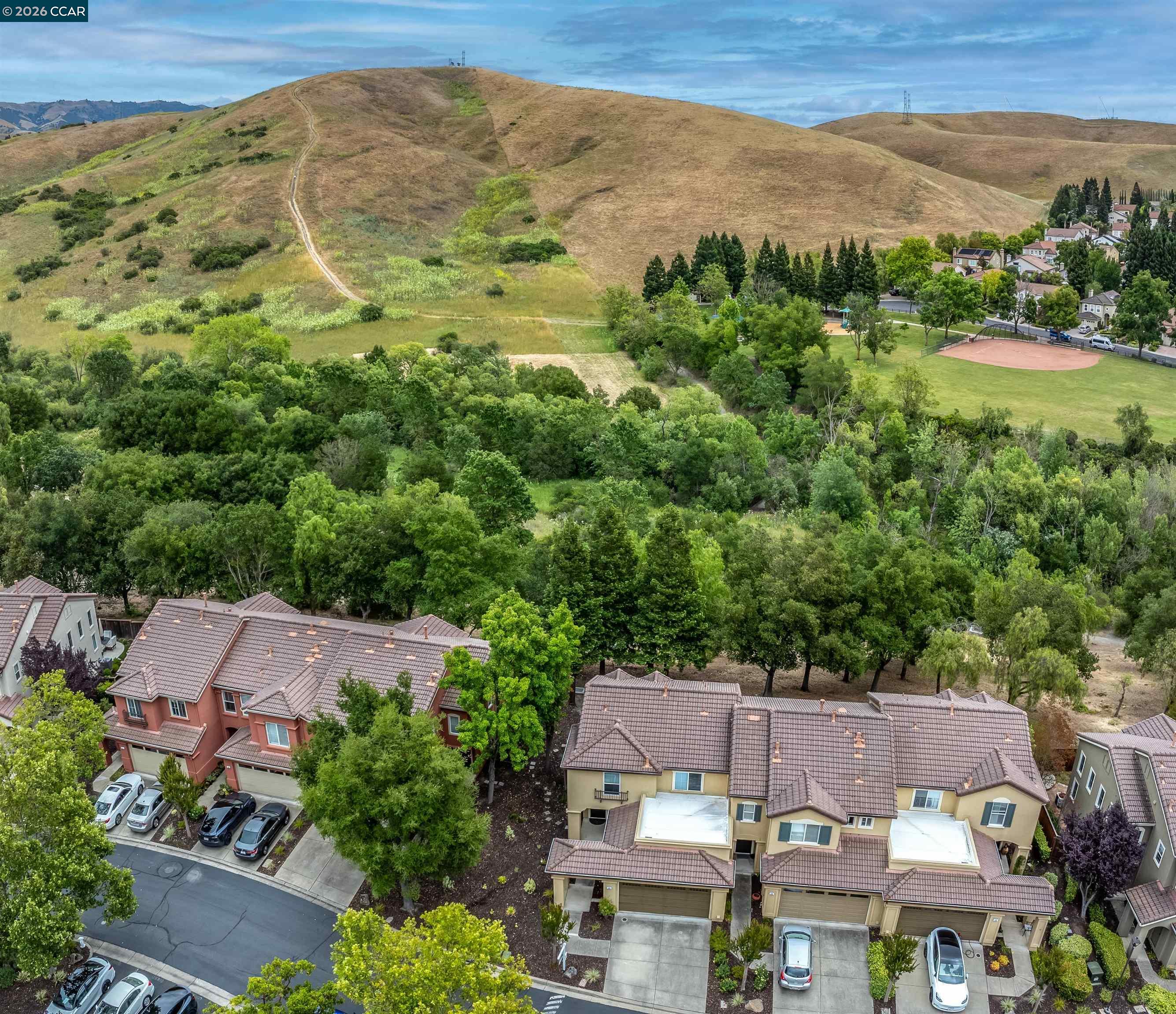 124 Coralflower Lane San Ramon, CA 94582 - Photo 42 of 47 an aerial view of a house with a mountain