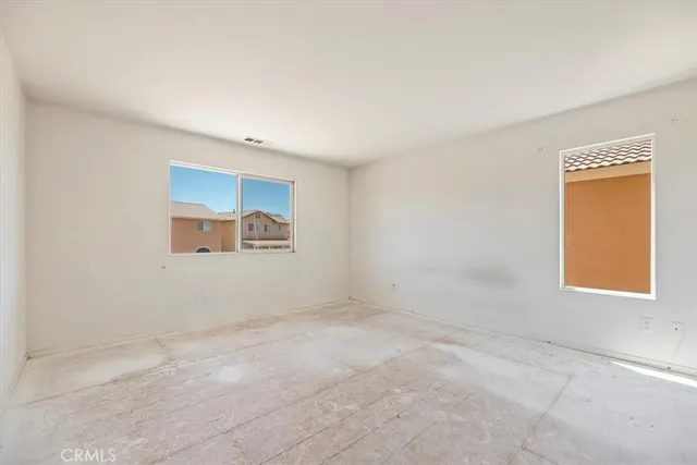 an empty room with a window