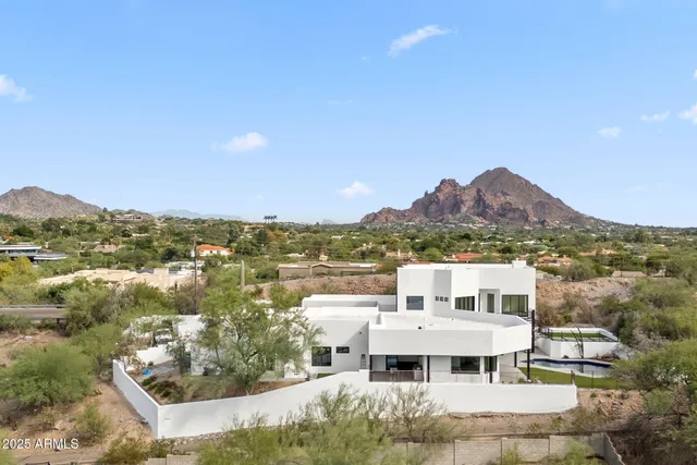 a view of a terrace with a bench