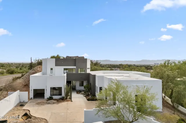 a view of a terrace with a lake view