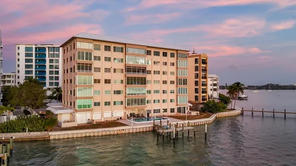 a view of building with lake view and lake view