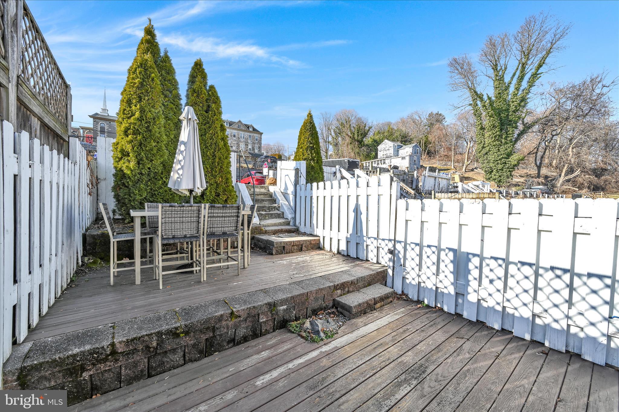 205 Front Street Conshohocken, PA 19428 - Photo 26 of 31 a view of a wooden deck with a yard