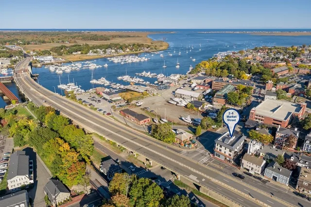 an aerial view of a city