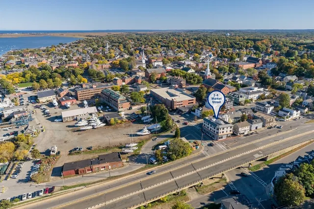 an aerial view of a city