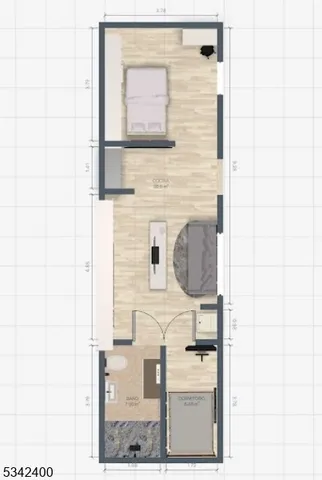 a bathroom with a mirror