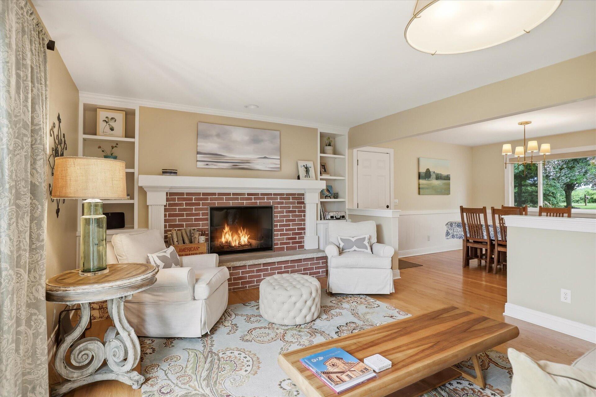 W7288 South Town Line Road Delavan, WI 53115 - Photo 11 of 57 Living room with fireplace