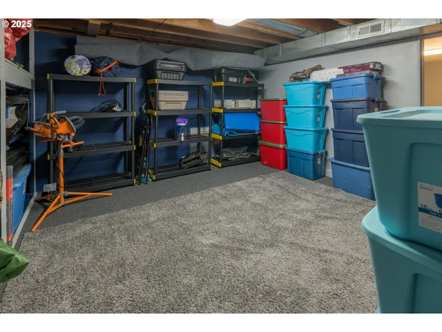 a view of storage and utility room