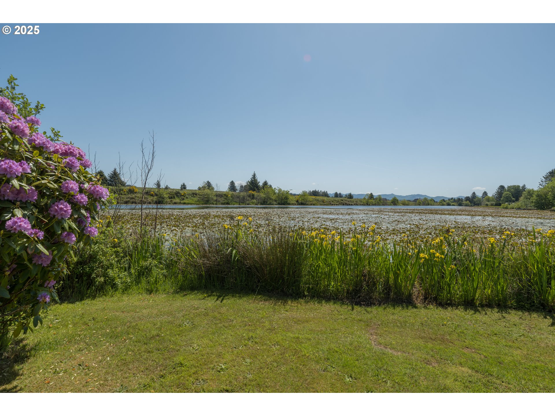 90431 Lewis Road Warrenton, OR 97146 - Photo 20 of 26 a view of a lake with a big yard