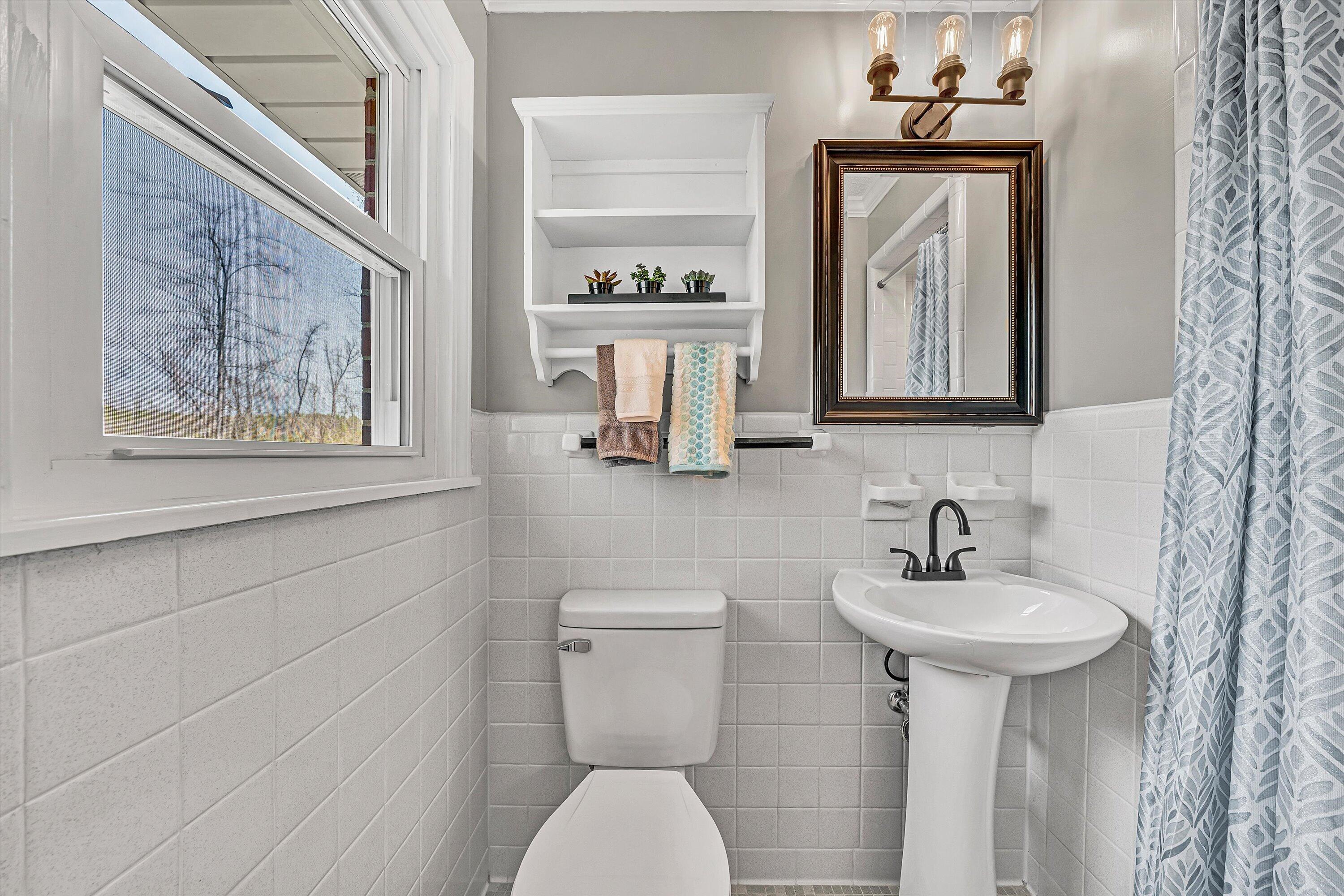 731 Bassett Heights Road Bassett, VA 24055 - Photo 20 of 45 a bathroom with a toilet sink and mirror