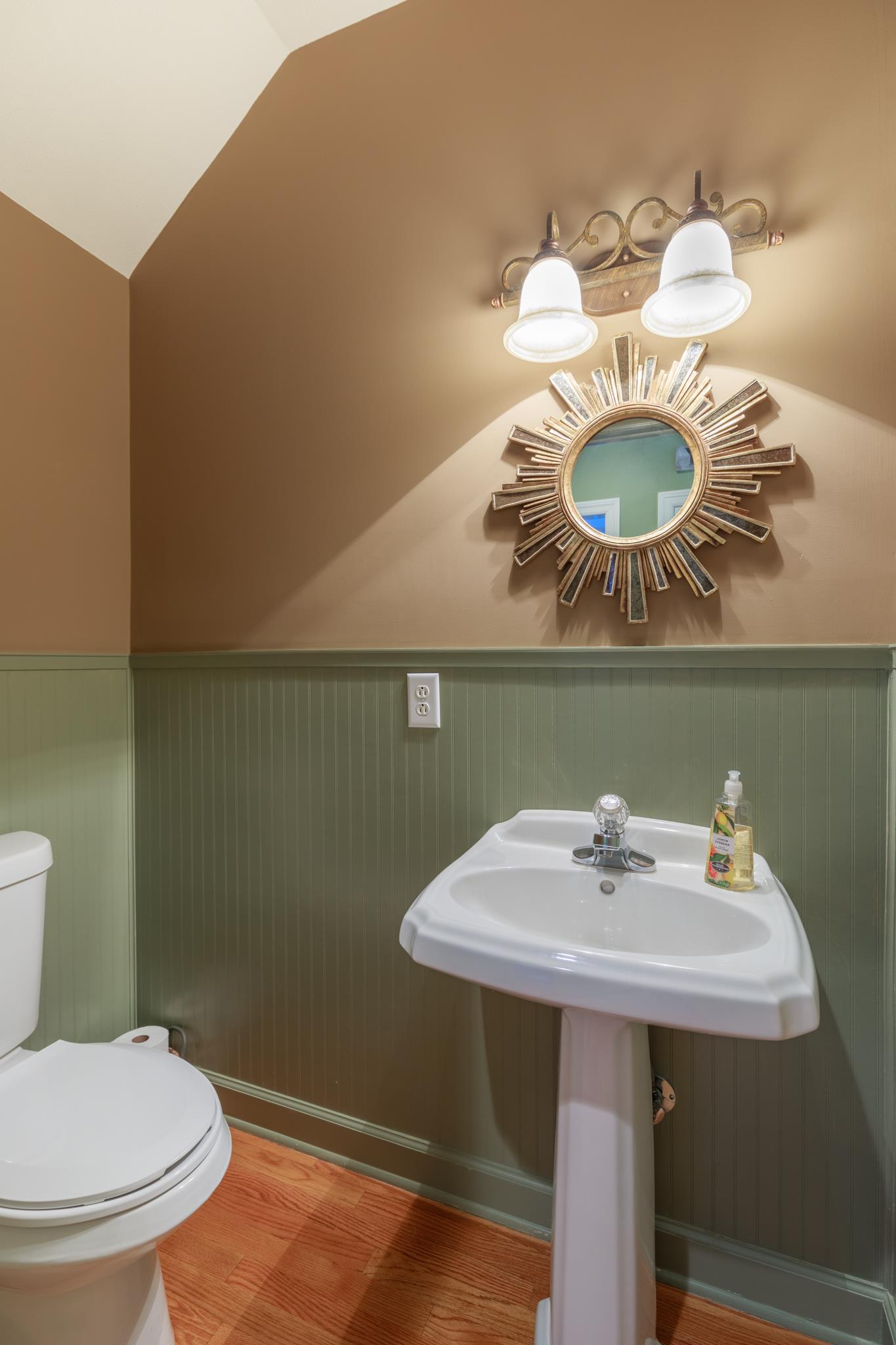 214 Savannah Ridge Murfreesboro, TN 37127 - Photo 9 of 30 Half bathroom with pedestal sink is located off the kitchen! 214 Savannah Ridge, Murfreesboro, TN 37127