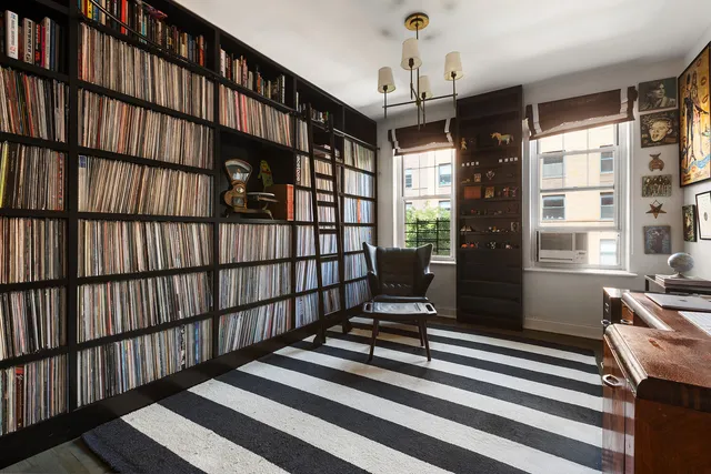 a view of a living room and entry way