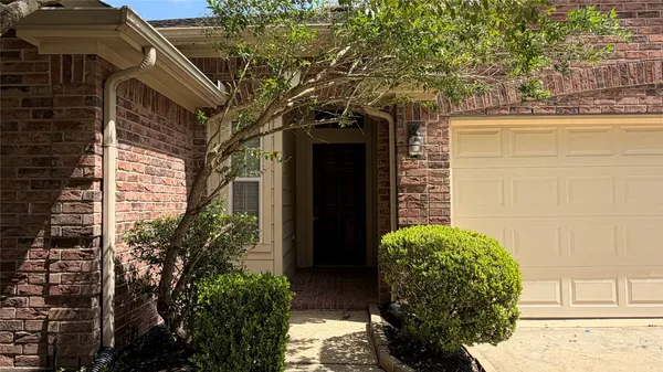 a couple of potted plants in front of door