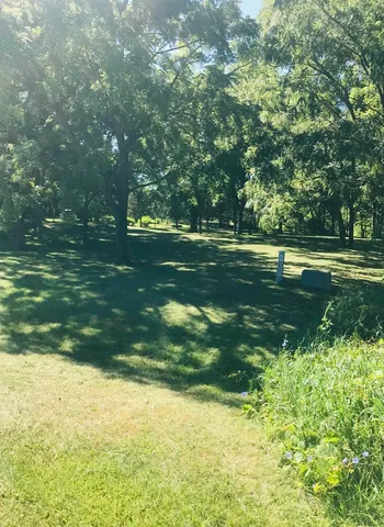 a view of swimming pool from a yard