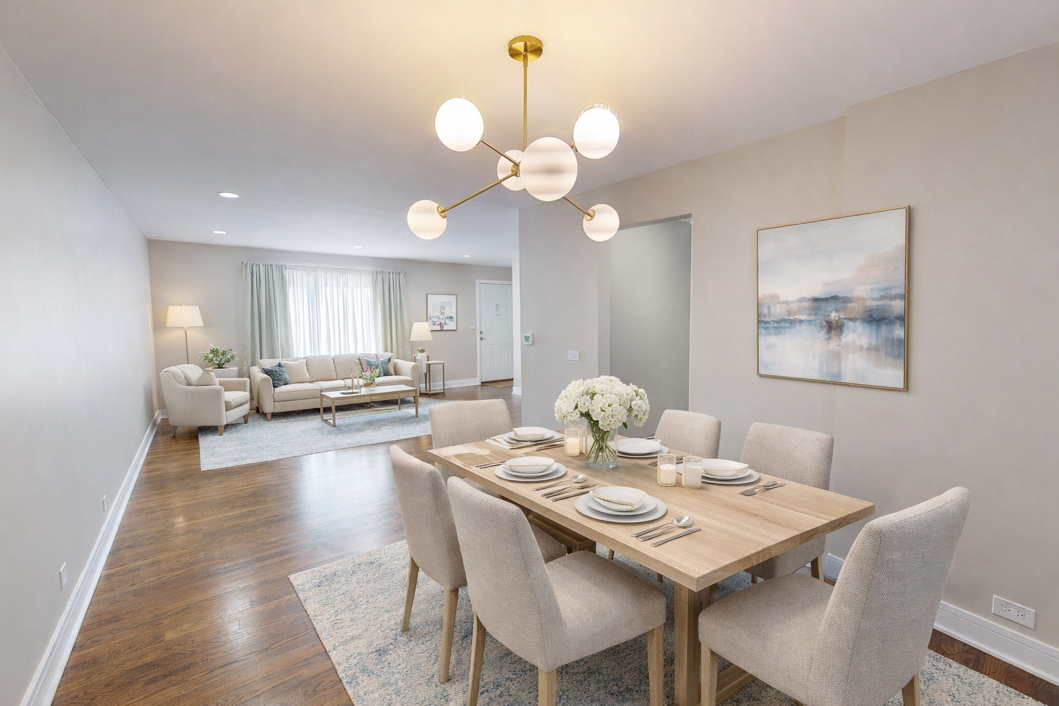1321 Pitner Avenue, Unit A Evanston, IL 60201 - Photo 7 of 35 a view of a dining room with furniture and wooden floor