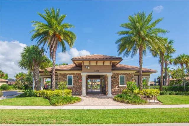 a view of a lake with a park