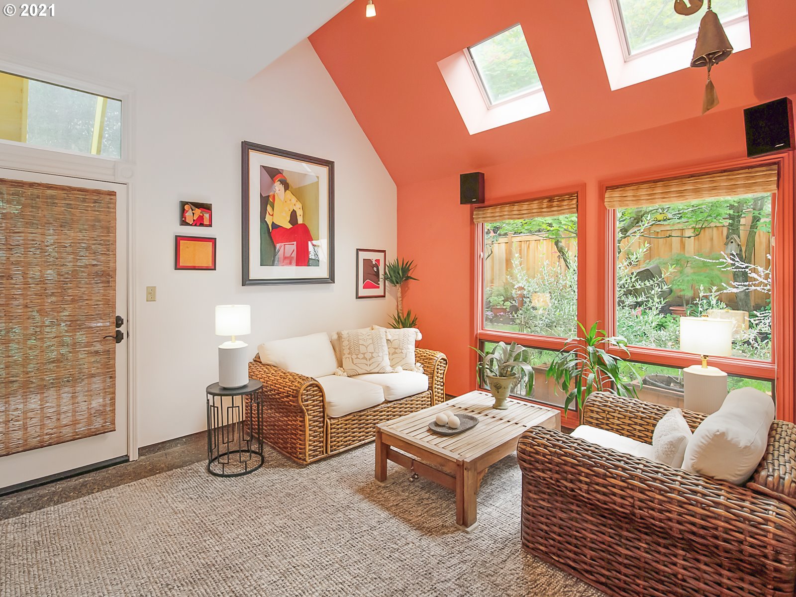 124 Southwest Meade Street Portland, OR 97201 - Photo 17 of 32 a living room with furniture and a floor to ceiling window