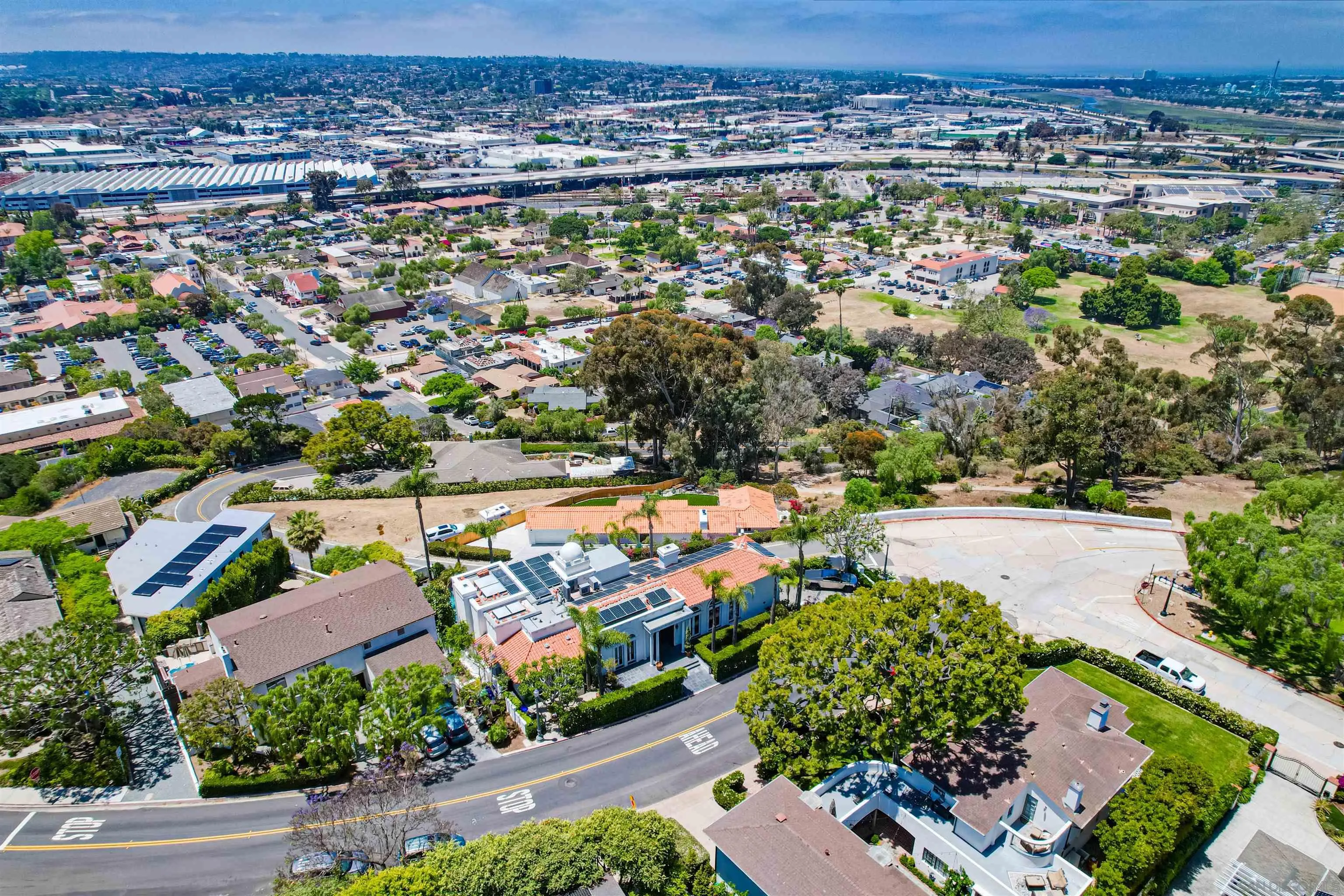 4242 Cosoy Way San Diego, CA 92110 - Photo 73 of 75 an aerial view of residential houses with outdoor space and trees